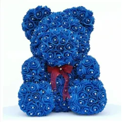 Ours rose - ours en roses infinies avec diamants - 25 cm - 35 cm